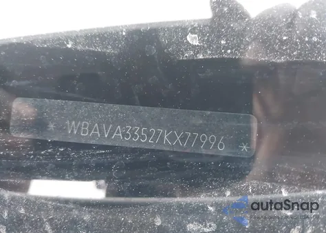 2007 BMW 328 I from USA, damaged, VIN WBAVA33527KX77996